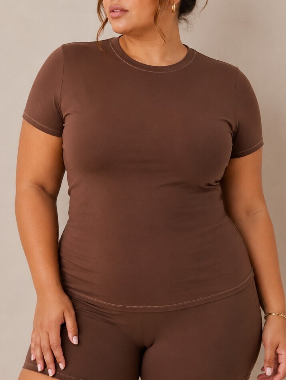 Skims Fits Everybody T Shirt Top Jasper Brown 4X NWT